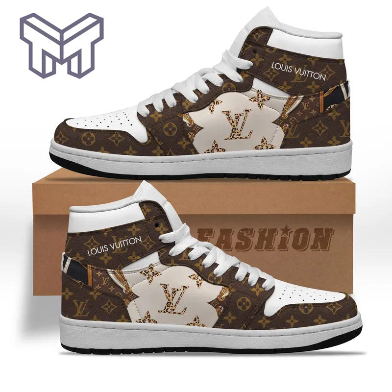 Ideafootwear Louis Vuitton AJ1 High Sneakers Shoes For Men And Women 9