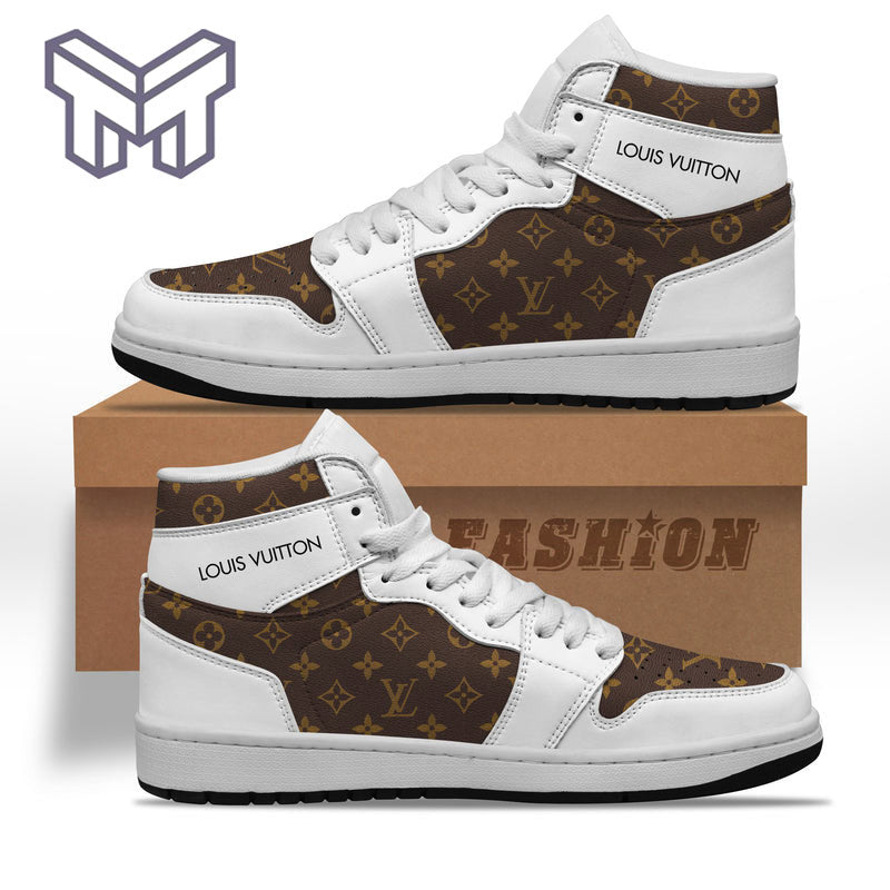 Ideafootwear Louis Vuitton AJ1 High Sneakers Shoes For Men And Women 7