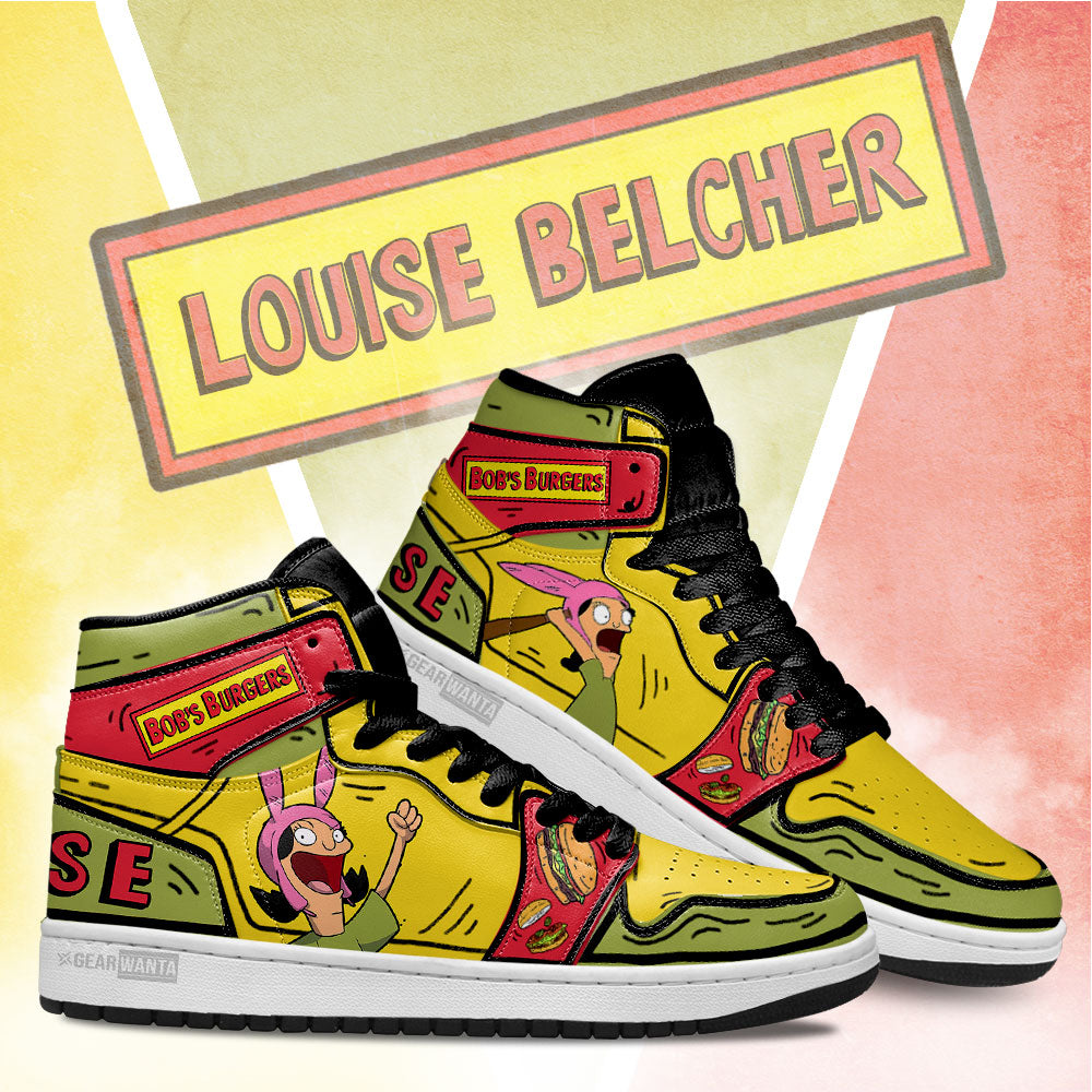 Ideafootwear Louise Bob's Burger AJ1 High Sneakers Shoes For Men And Women 1