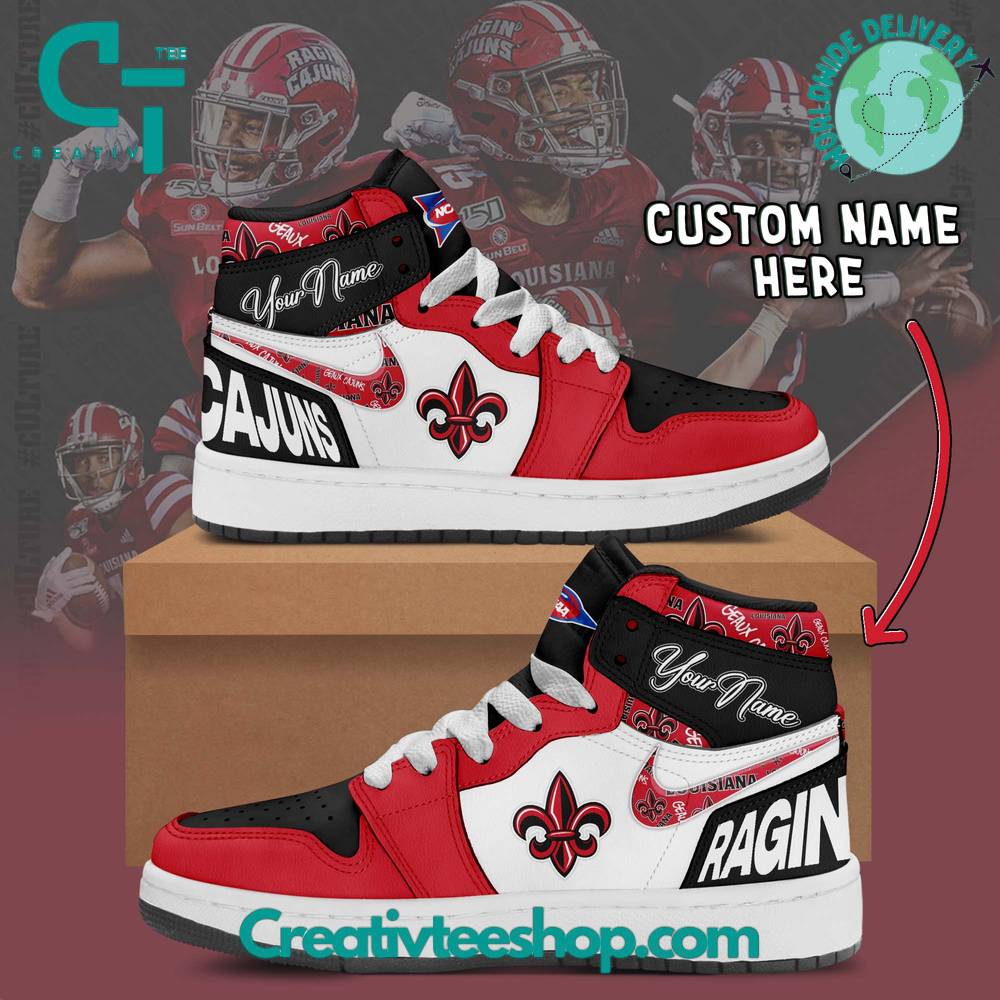 Ideafootwear Louisiana State Ragin Cajuns AJ1 High Sneakers Shoes For Men And Women 1