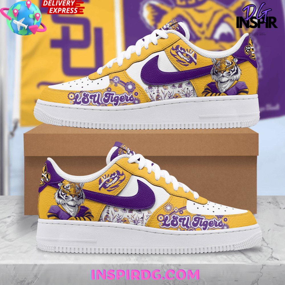Ideafootwear LSU Tigers Air Low-Top Sneakers Shoes For Men And Women 6