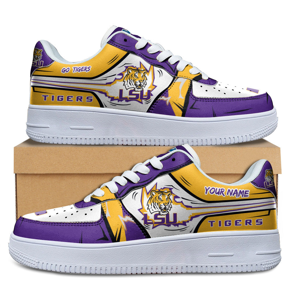 Ideafootwear LSU Tigers Air Low-Top Sneakers Shoes For Men And Women 3