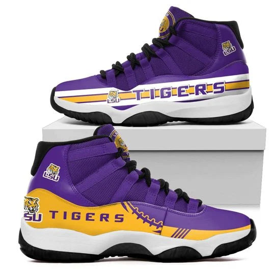 Ideafootwear LSU Tigers AJ13 Sneakers Shoes For Men And Women 9