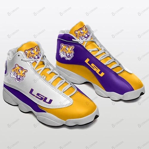 Ideafootwear LSU Tigers AJ13 Sneakers Shoes For Men And Women 7