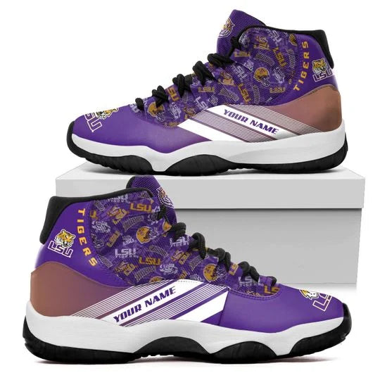 Ideafootwear LSU Tigers AJ13 Sneakers Shoes For Men And Women 2