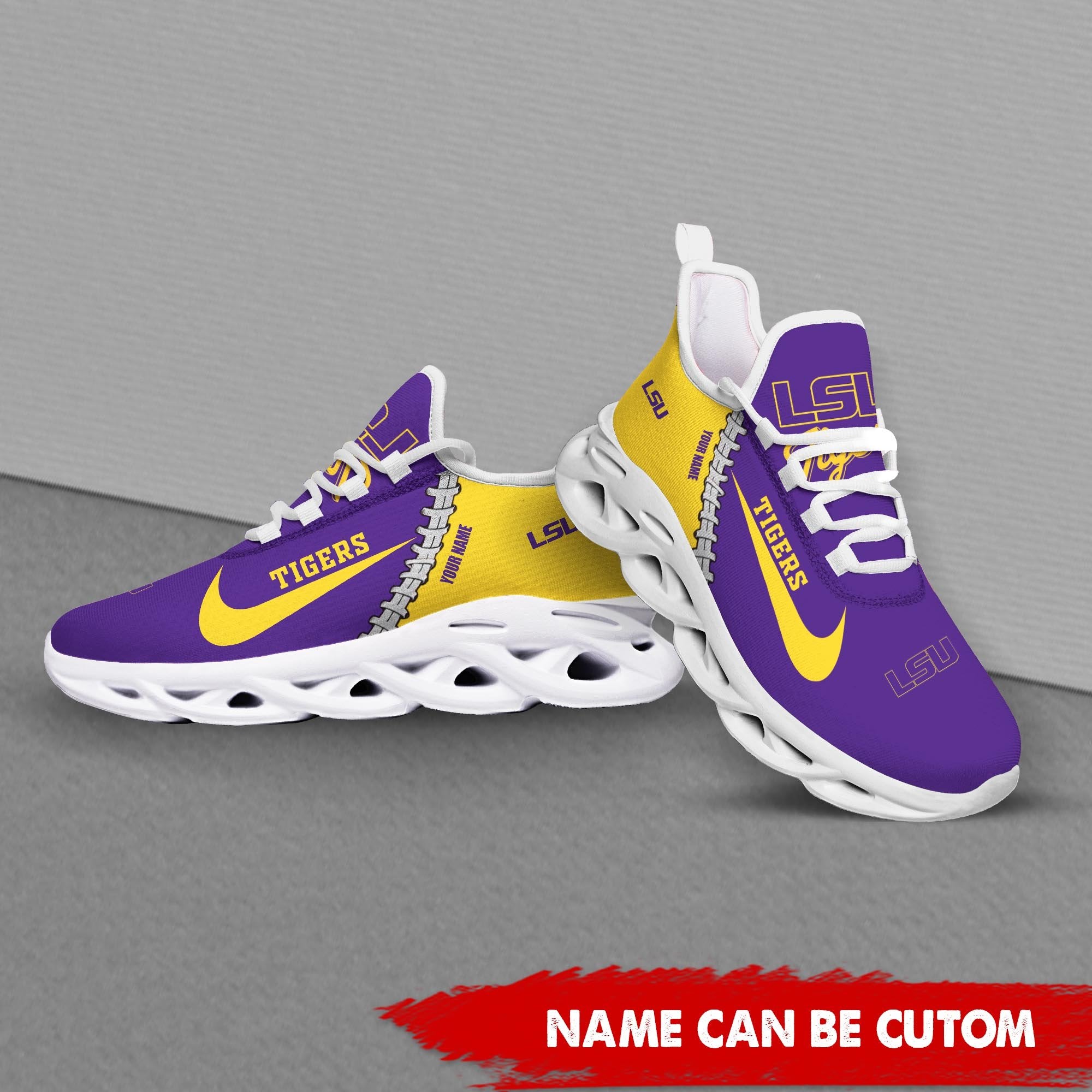 Ideafootwear LSU Tigers Max Soul Shoes Sneakers For Men And Women 2