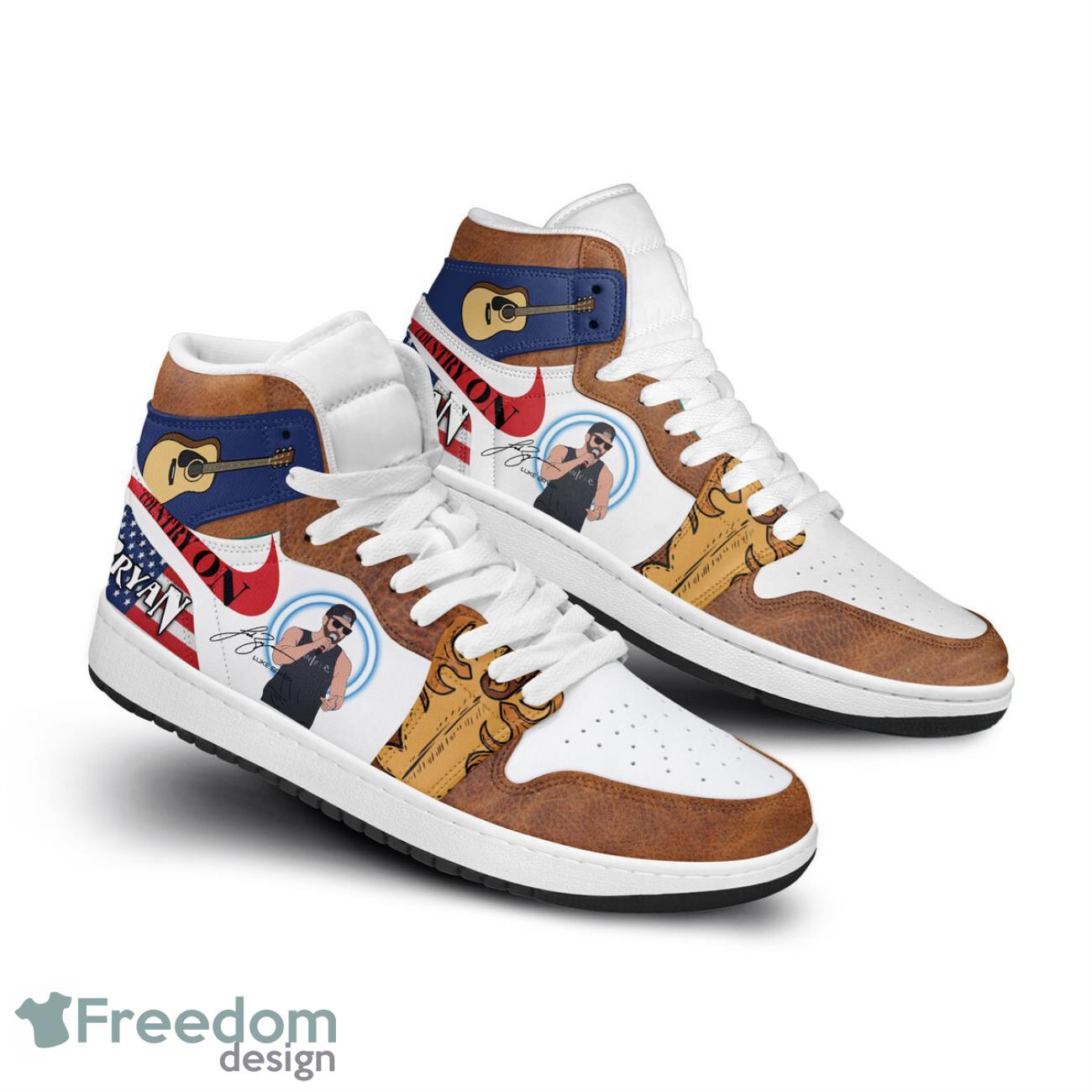 Ideafootwear Luke Bryan AJ1 High Sneakers Shoes For Men And Women 1