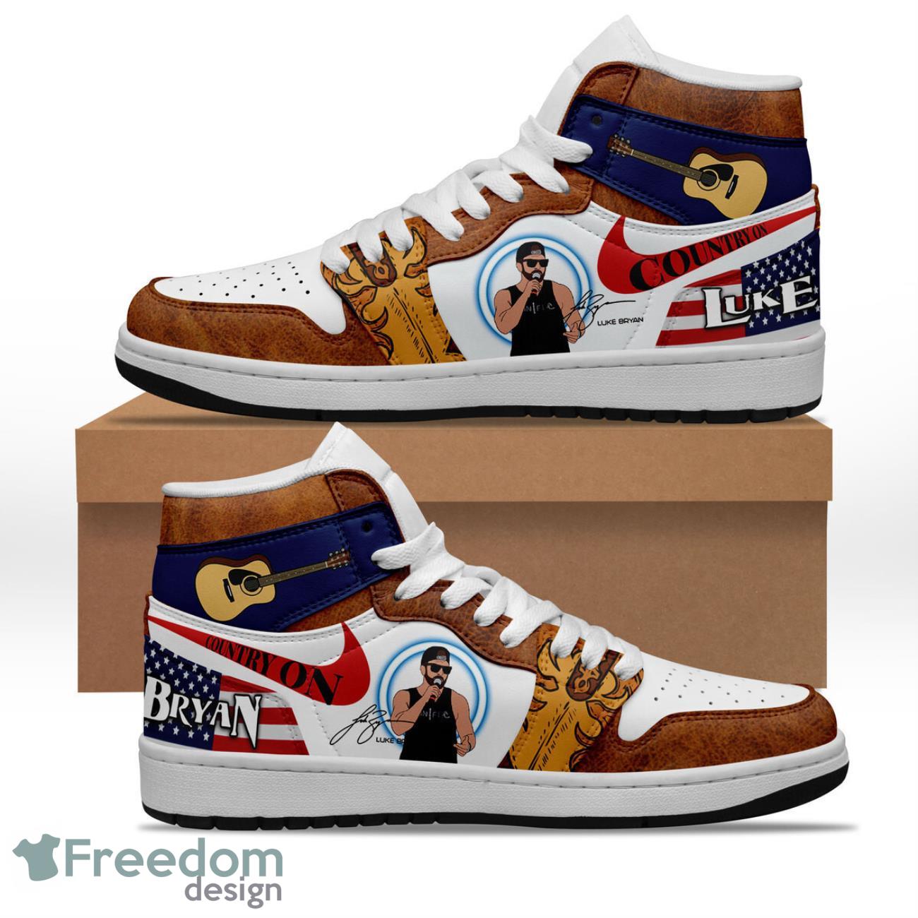 Ideafootwear Luke Bryan AJ1 High Sneakers Shoes For Men And Women 1