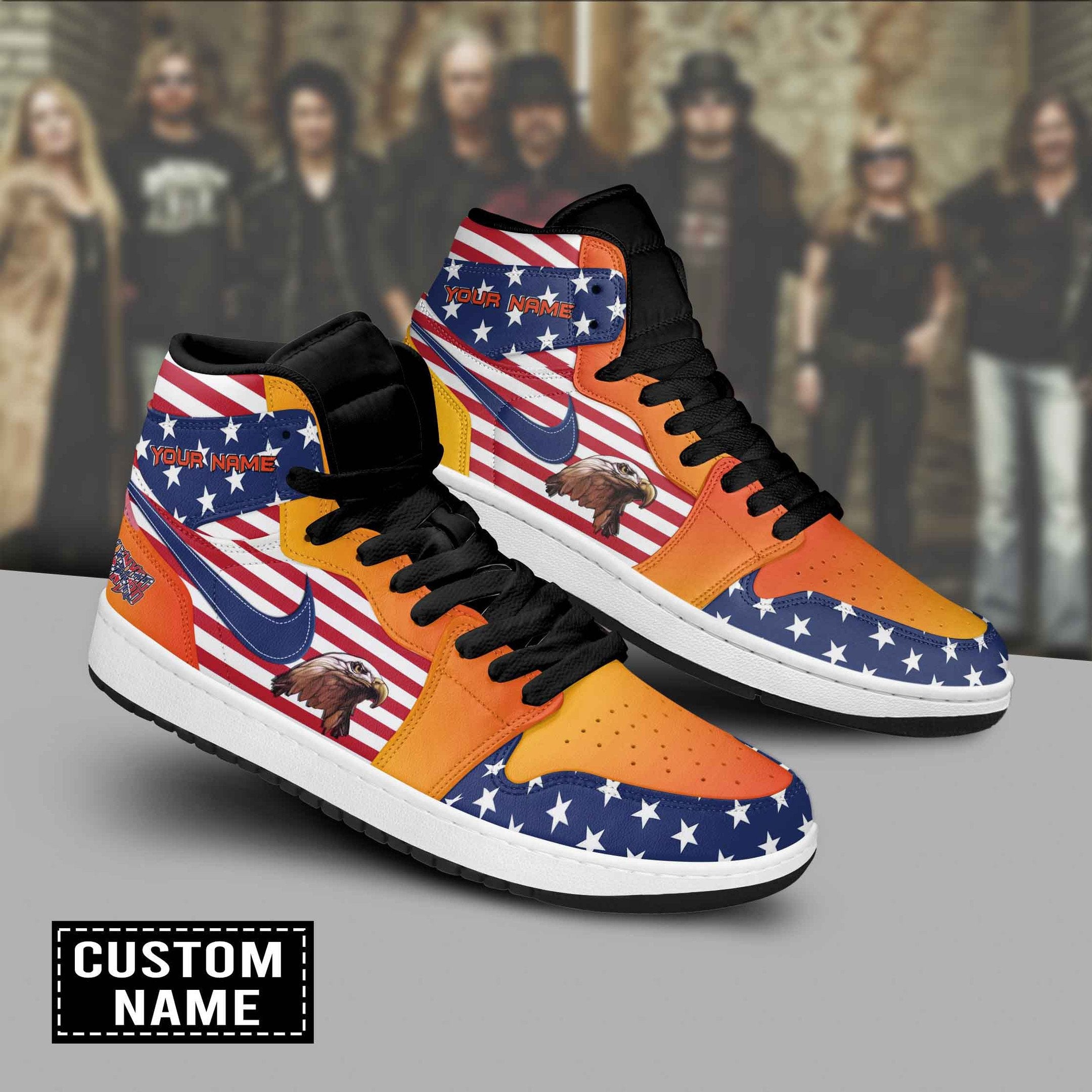 Ideafootwear Lynyrd Skynyrd AJ1 High Sneakers Shoes For Men And Women 4