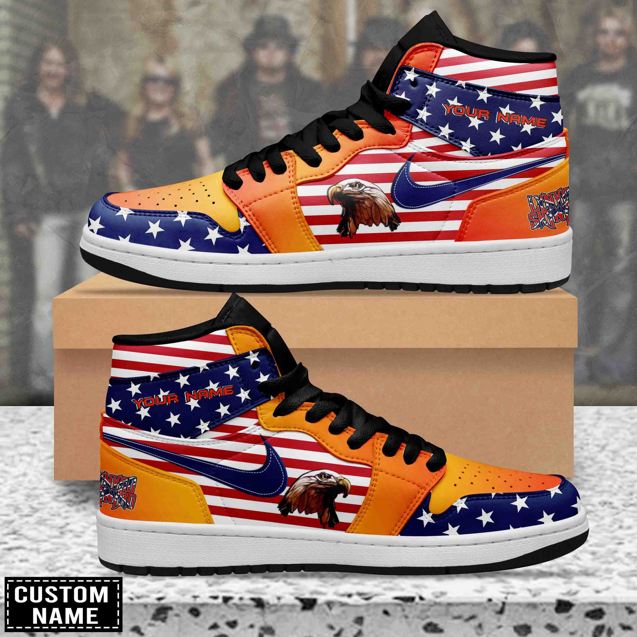 Ideafootwear Lynyrd Skynyrd AJ1 High Sneakers Shoes For Men And Women 4