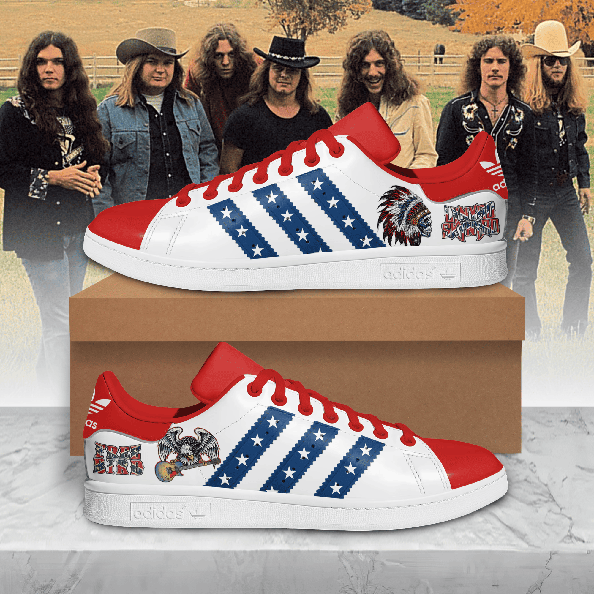 Ideafootwear Lynyrd Skynyrd Skate Stan Shoes Sneakes For Men And Women 1