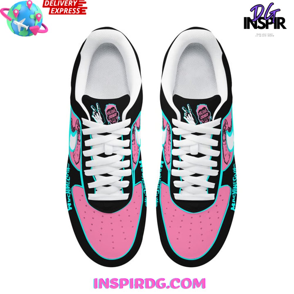 Ideafootwear Machine Gun Kelly Pink Air Low-Top Sneakers Shoes For Men And Women 1