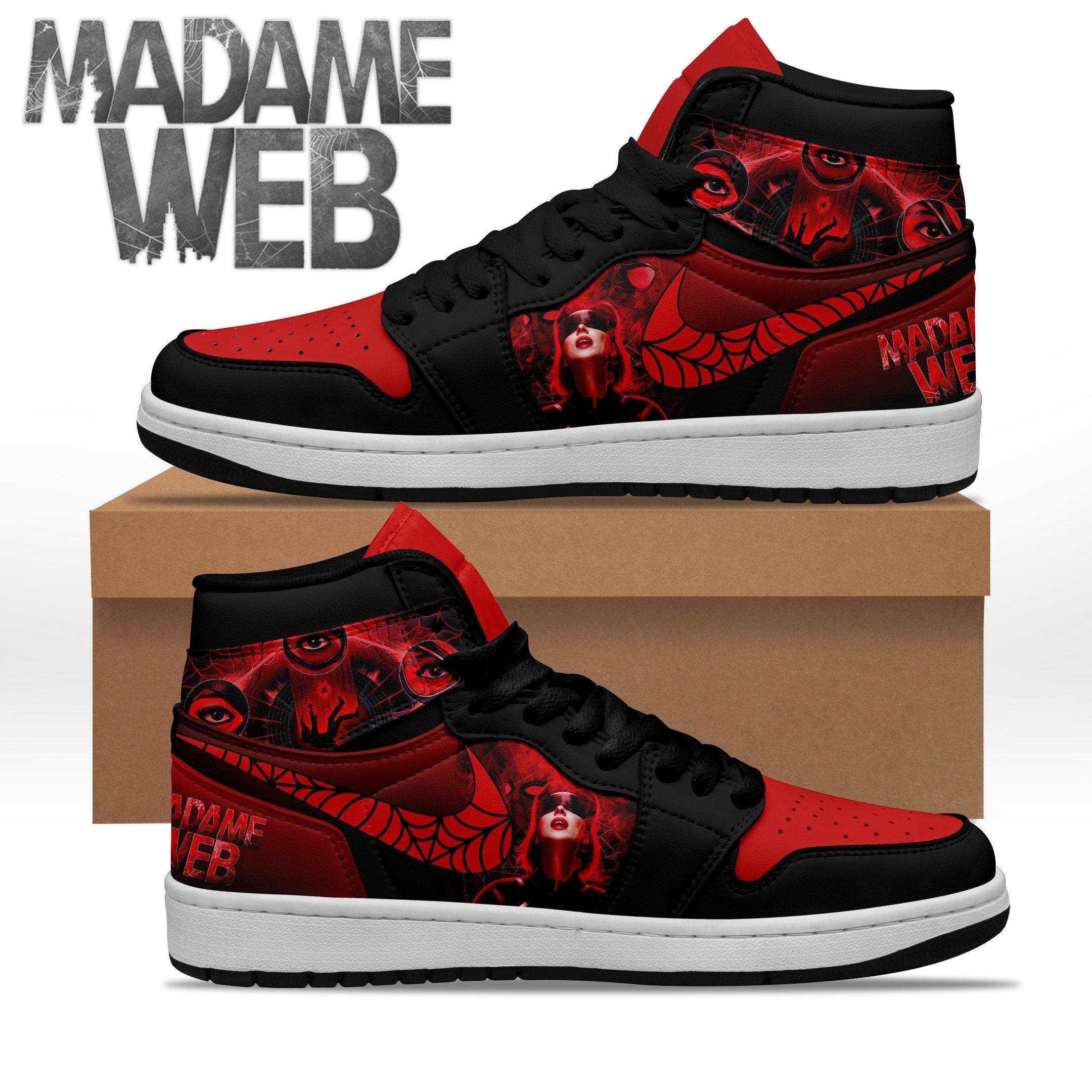 Ideafootwear Madame Web AJ1 High Sneakers Shoes For Men And Women 1