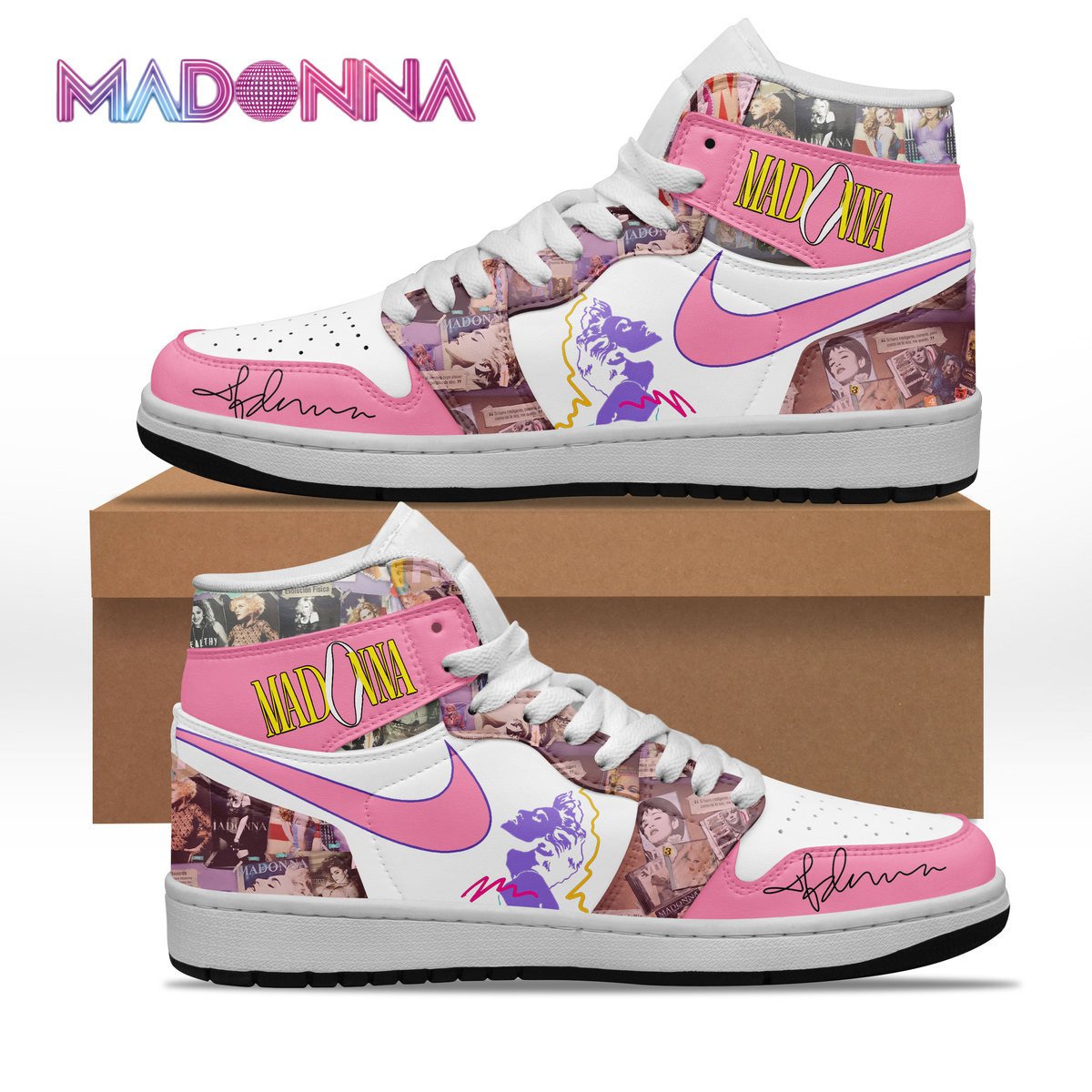 Ideafootwear Madonna AJ1 High Sneakers Shoes For Men And Women 6