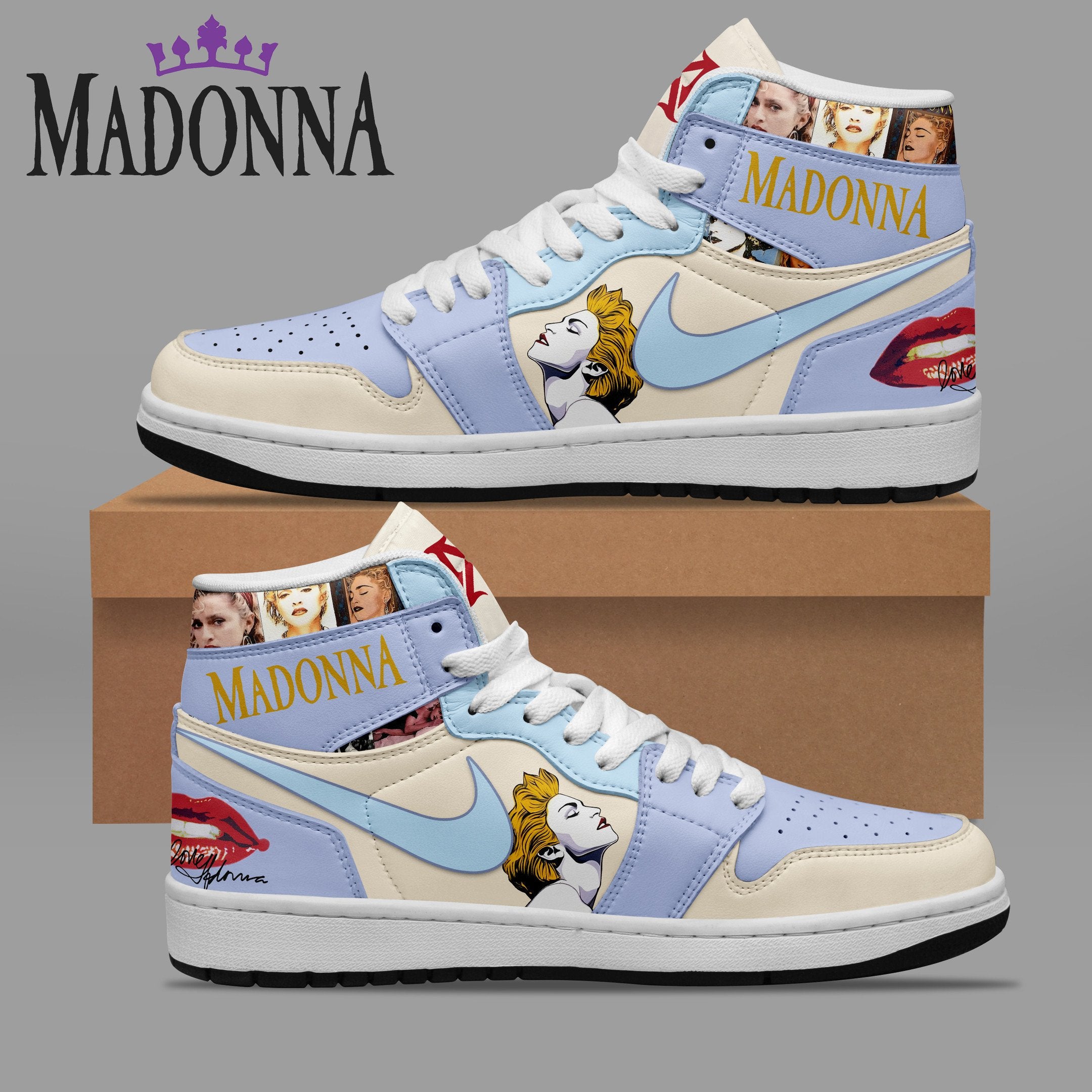 Ideafootwear Madonna AJ1 High Sneakers Shoes For Men And Women 5