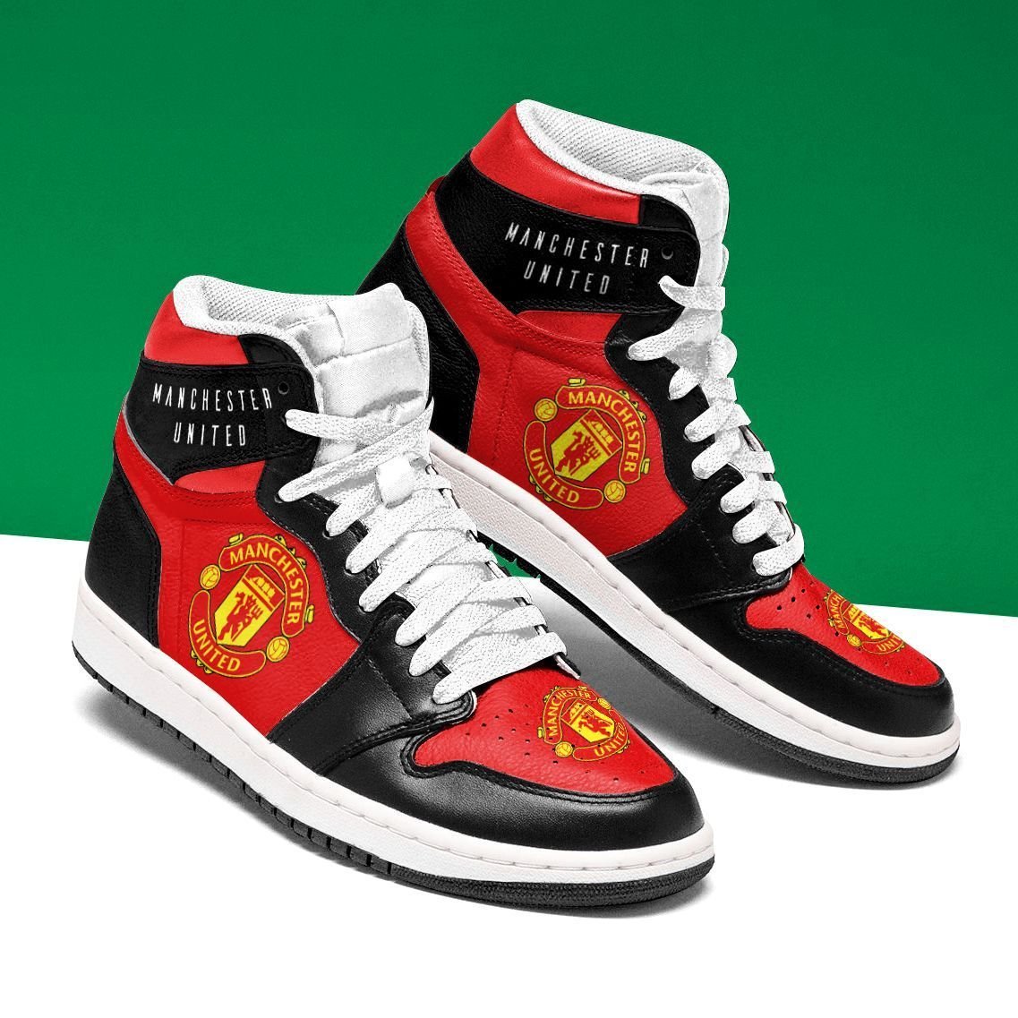 Ideafootwear Manchester United EPL AJ1 High Sneakers Shoes For Men And Women 1
