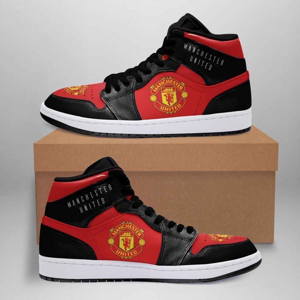 Ideafootwear Manchester United EPL AJ1 High Sneakers Shoes For Men And Women 1