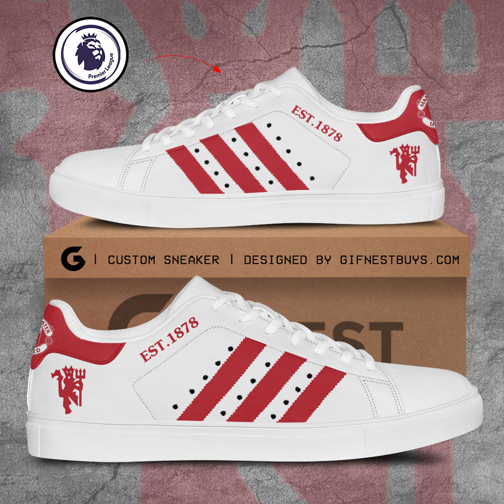 Ideafootwear Manchester United Skate Stan Shoes Sneakes For Men And Women 2
