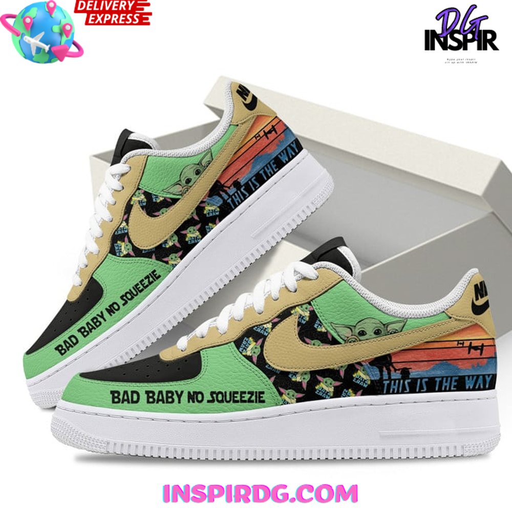 Ideafootwear Mandalorian &amp; Grogu Air Low-Top Sneakers Shoes For Men And Women 1