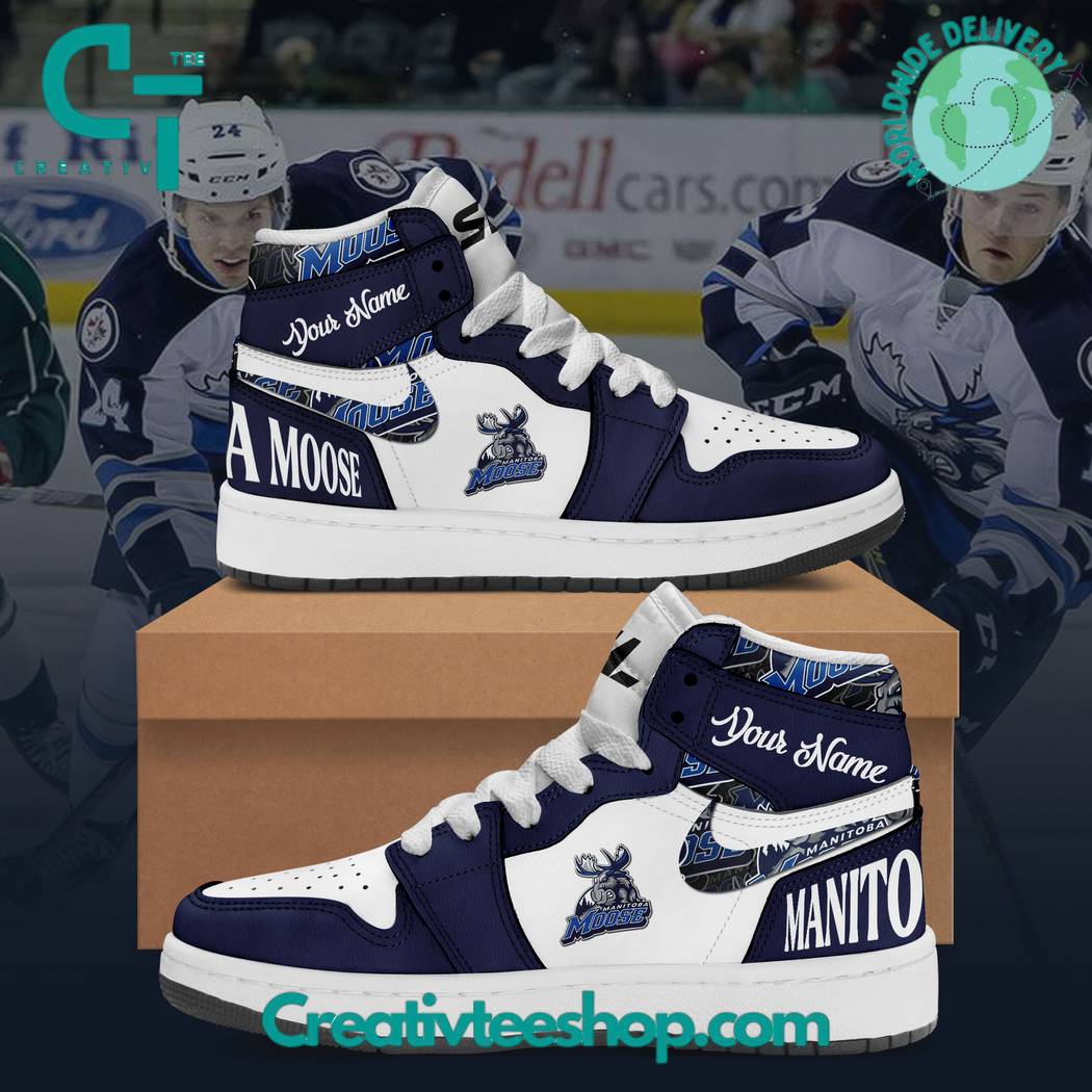 Ideafootwear Manitoba Moose AJ1 High Sneakers Shoes For Men And Women 1
