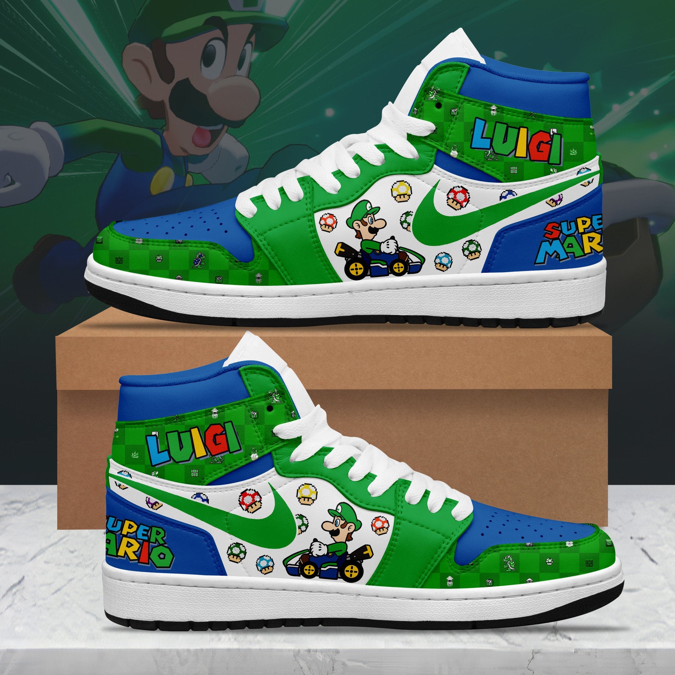 Ideafootwear Mario AJ1 High Sneakers Shoes For Men And Women 5