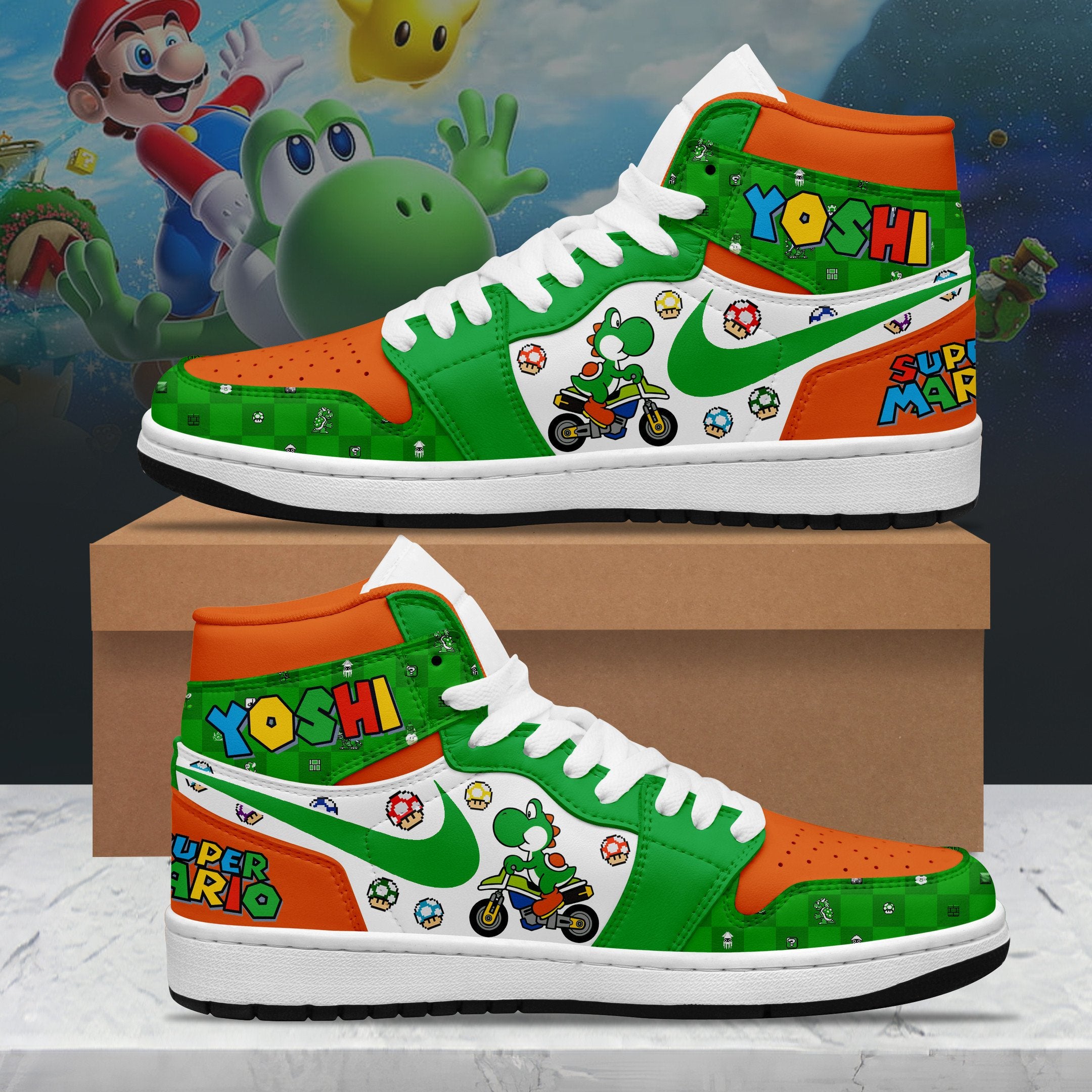 Ideafootwear Mario AJ1 High Sneakers Shoes For Men And Women 3