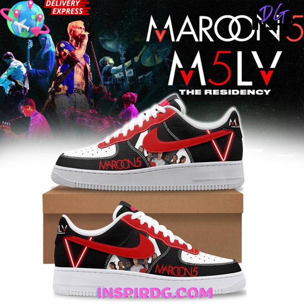 Ideafootwear Maroon 5 Las Vegas Residency Air Low-Top Sneakers Shoes For Men And Women 1