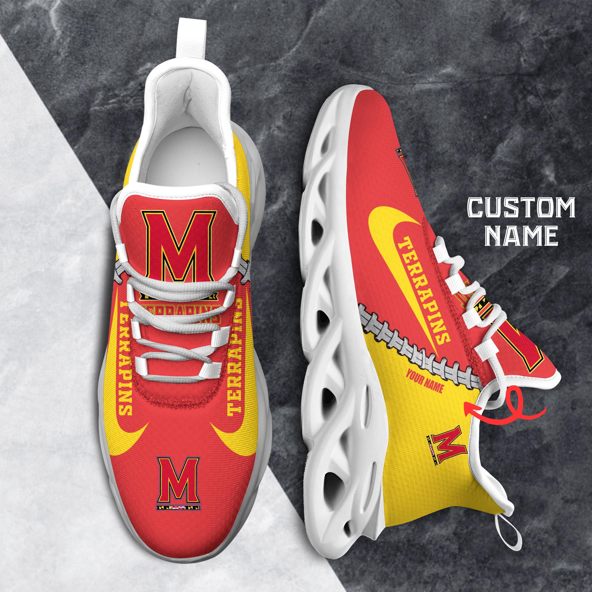 Ideafootwear Maryland Terrapins Max Soul Shoes Sneakers For Men And Women 1