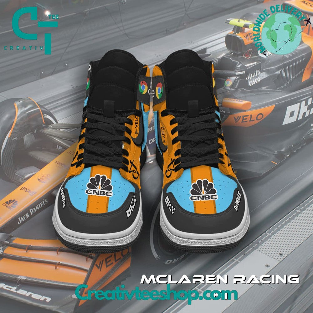 Ideafootwear McLaren AJ1 High Sneakers Shoes For Men And Women 2