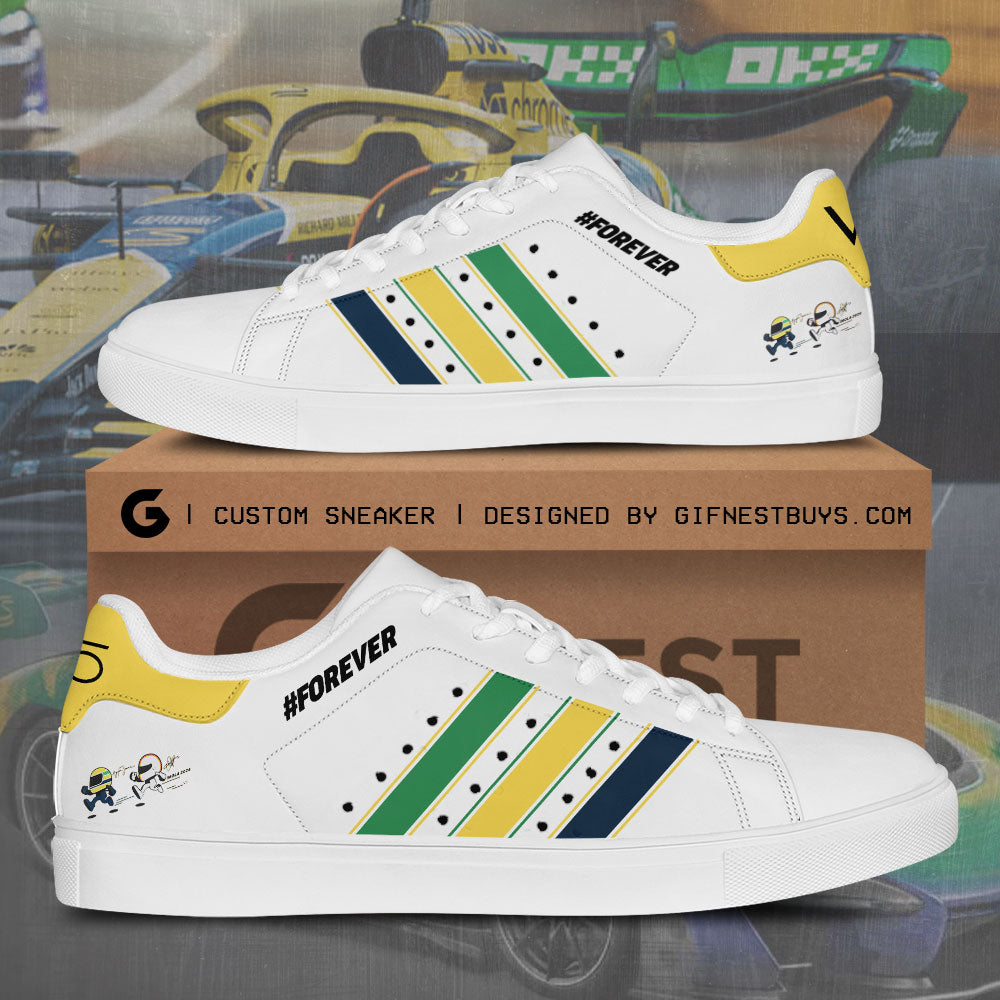Ideafootwear McLaren x Ayrton Senna Skate Stan Shoes Sneakes For Men And Women 1