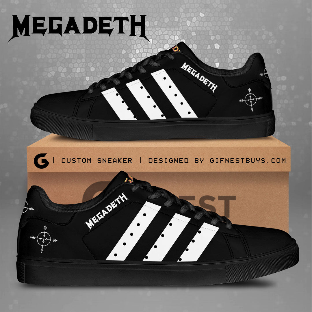 Ideafootwear Megadeth Band Skate Stan Shoes Sneakes For Men And Women 5