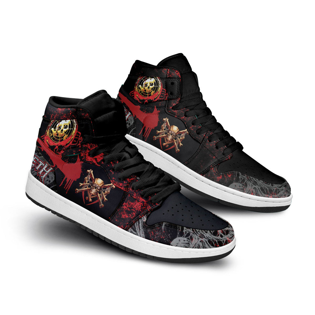 Ideafootwear Megadeth AJ1 High Sneakers Shoes For Men And Women 2