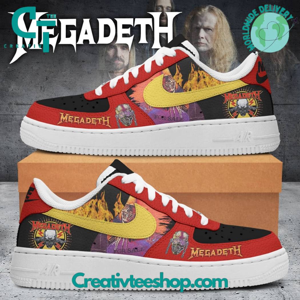 Ideafootwear Megadeth Thrash  Air Low-Top Sneakers Shoes For Men And Women 1