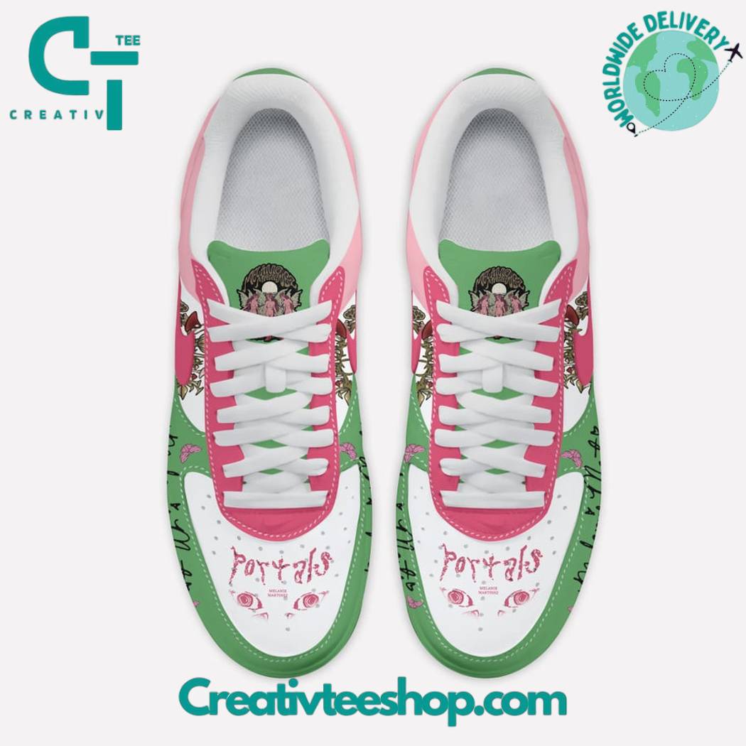 Ideafootwear Melanie Martinez Portals Green Pink  Air Low-Top Sneakers Shoes For Men And Women 1