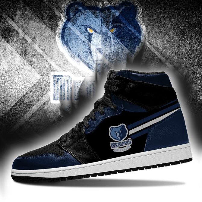 Ideafootwear Memphis Grizzlies NBA AJ1 High Sneakers Shoes For Men And Women 5