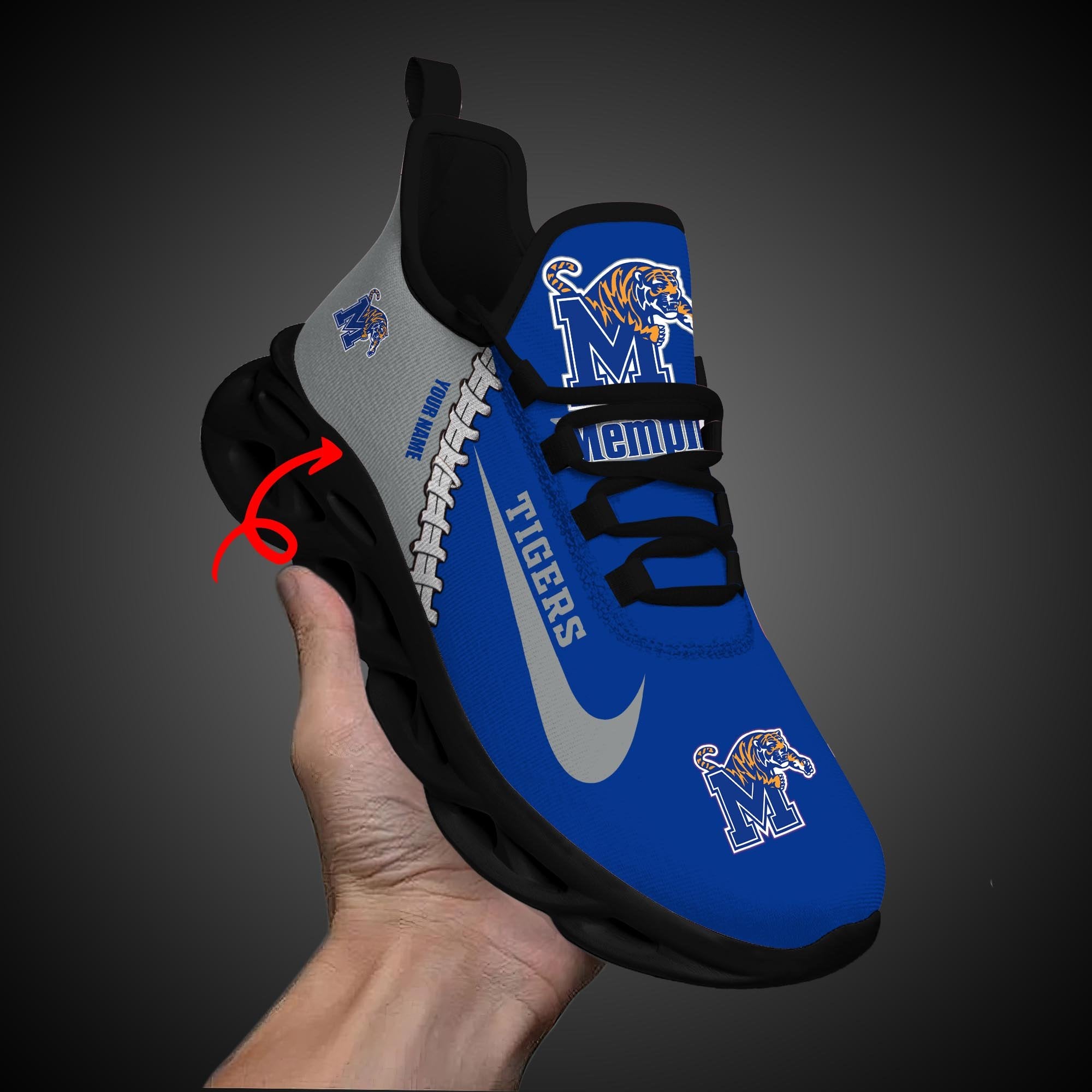 Ideafootwear Memphis Tigers Max Soul Shoes Sneakers For Men And Women 1