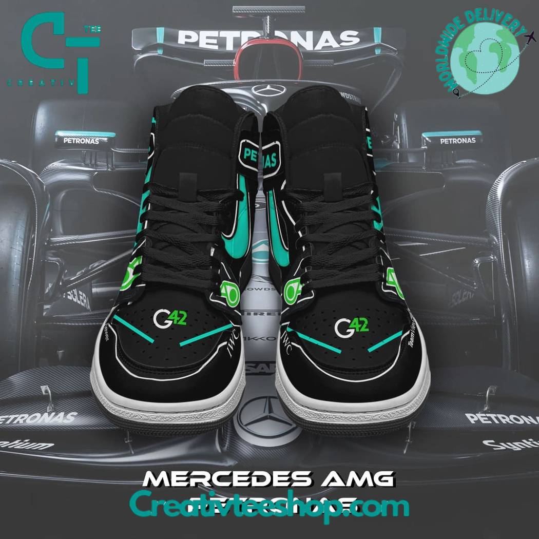 Ideafootwear Mercedes AJ1 High Sneakers Shoes For Men And Women 2