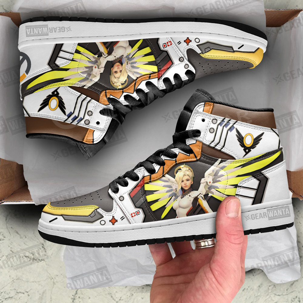 Ideafootwear Mercy Overwatch AJ1 High Sneakers Shoes For Men And Women 2