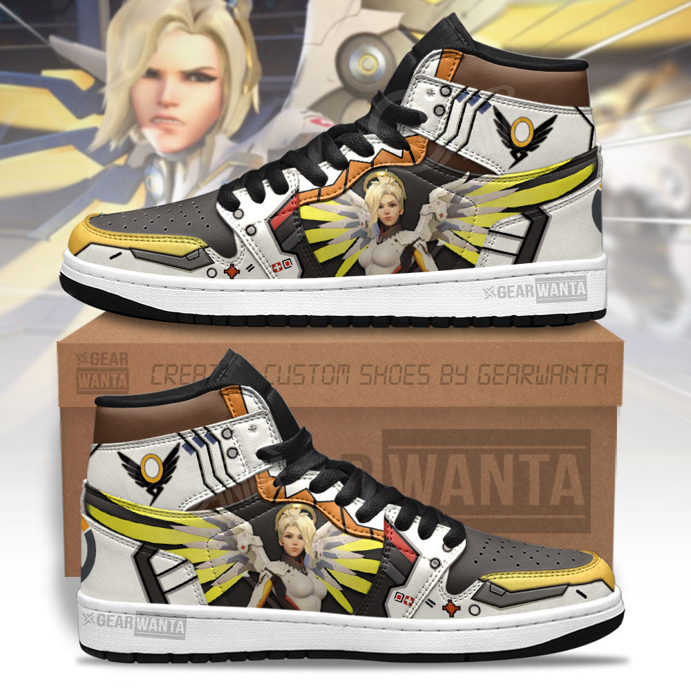 Ideafootwear Mercy Overwatch AJ1 High Sneakers Shoes For Men And Women 2