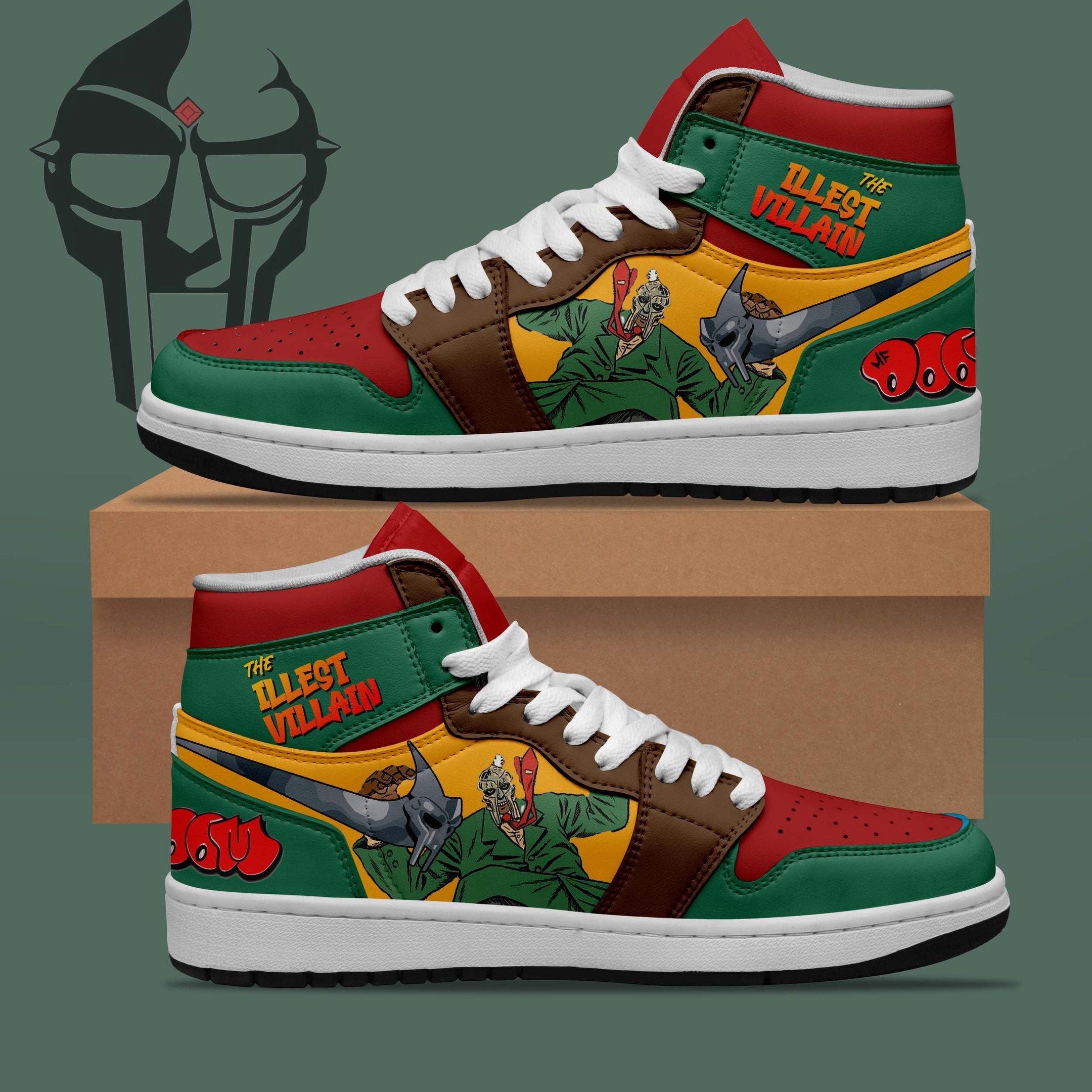 Ideafootwear MF Doom AJ1 High Sneakers Shoes For Men And Women 2