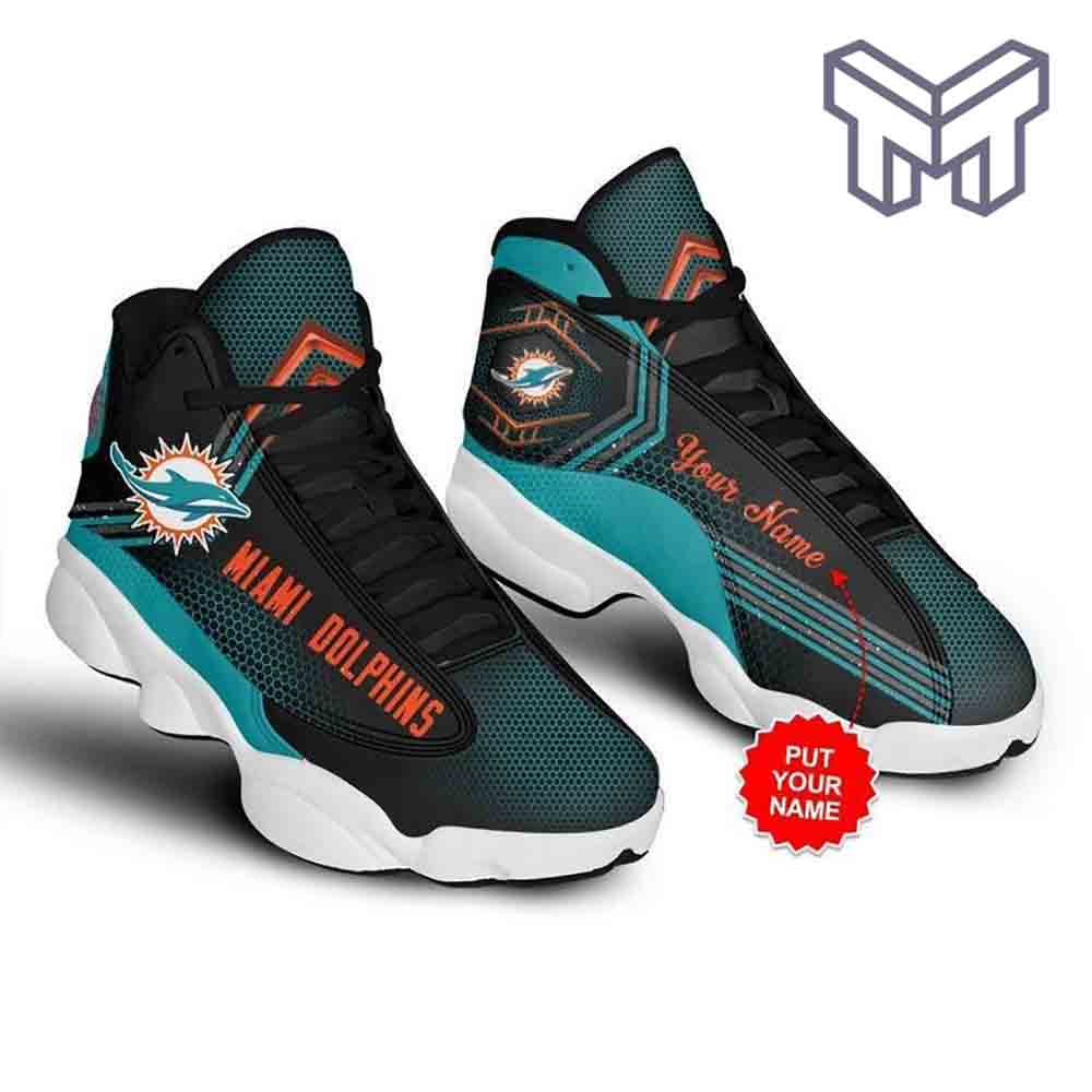 Ideafootwear Miami Dolphins AJ13 Sneakers Shoes For Men And Women 26