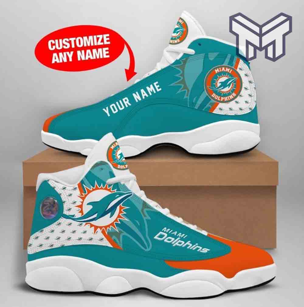 Ideafootwear Miami Dolphins AJ13 Sneakers Shoes For Men And Women 20