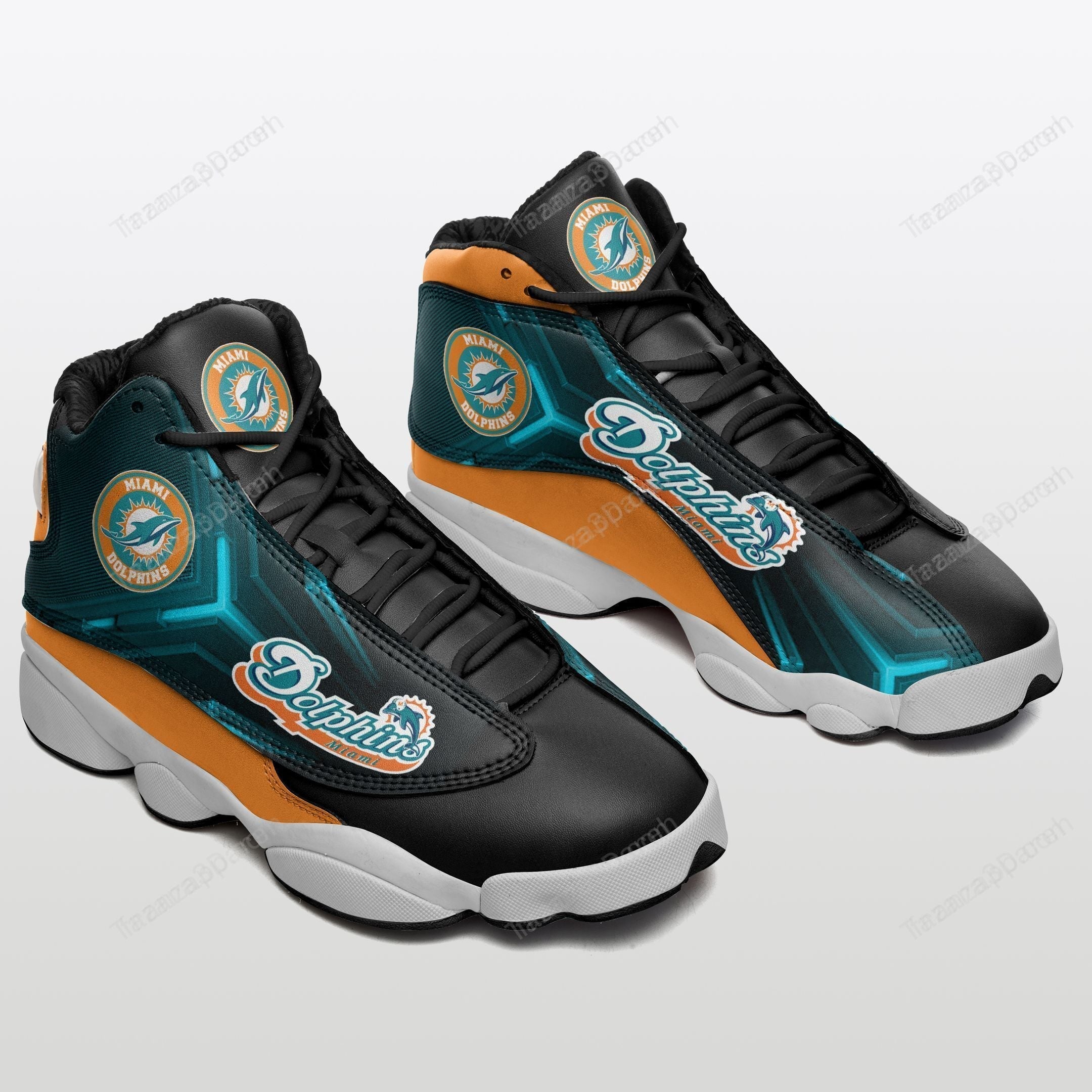 Ideafootwear Miami Dolphins AJ13 Sneakers Shoes For Men And Women 48