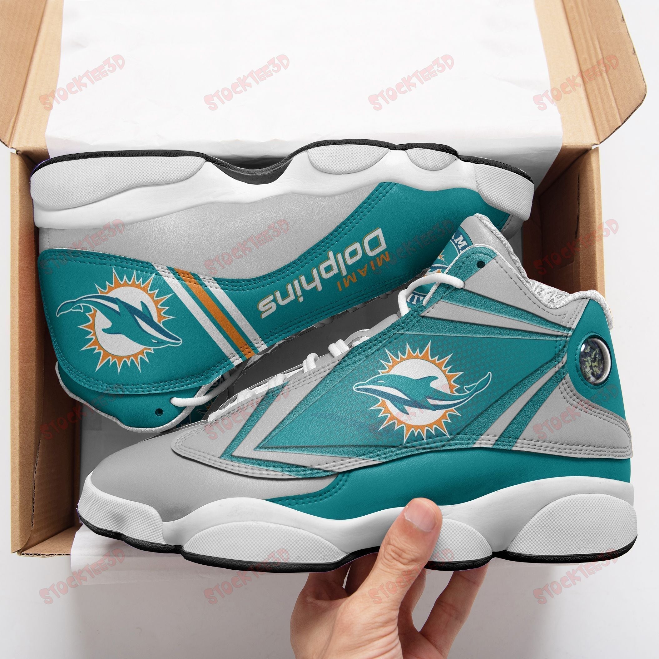 Ideafootwear Miami Dolphins AJ13 Sneakers Shoes For Men And Women 67