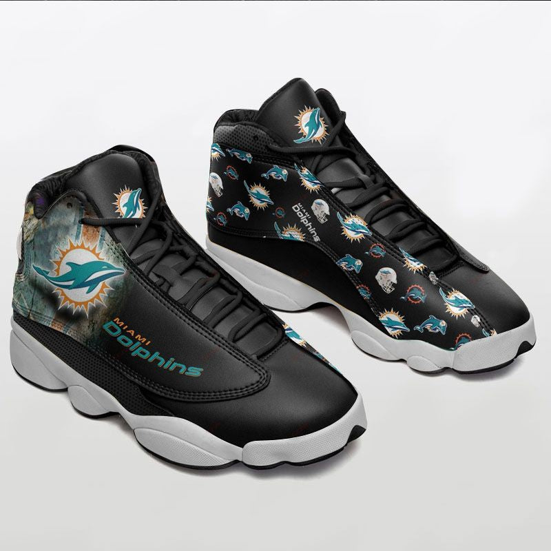 Ideafootwear Miami Dolphins AJ13 Sneakers Shoes For Men And Women 34