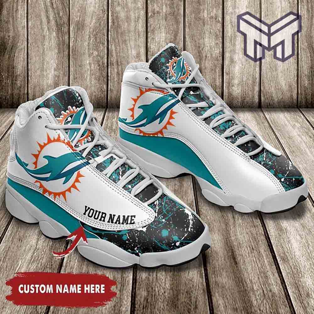 Ideafootwear Miami Dolphins AJ13 Sneakers Shoes For Men And Women 24