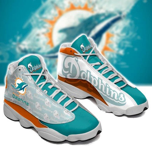 Ideafootwear Miami Dolphins AJ13 Sneakers Shoes For Men And Women 31