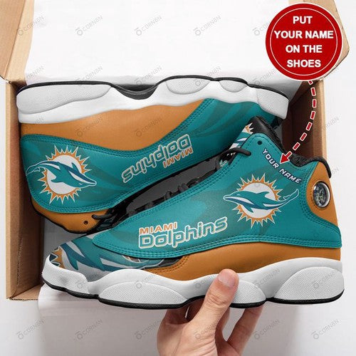 Ideafootwear Miami Dolphins AJ13 Sneakers Shoes For Men And Women 8