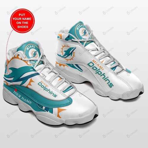 Ideafootwear Miami Dolphins AJ13 Sneakers Shoes For Men And Women 3