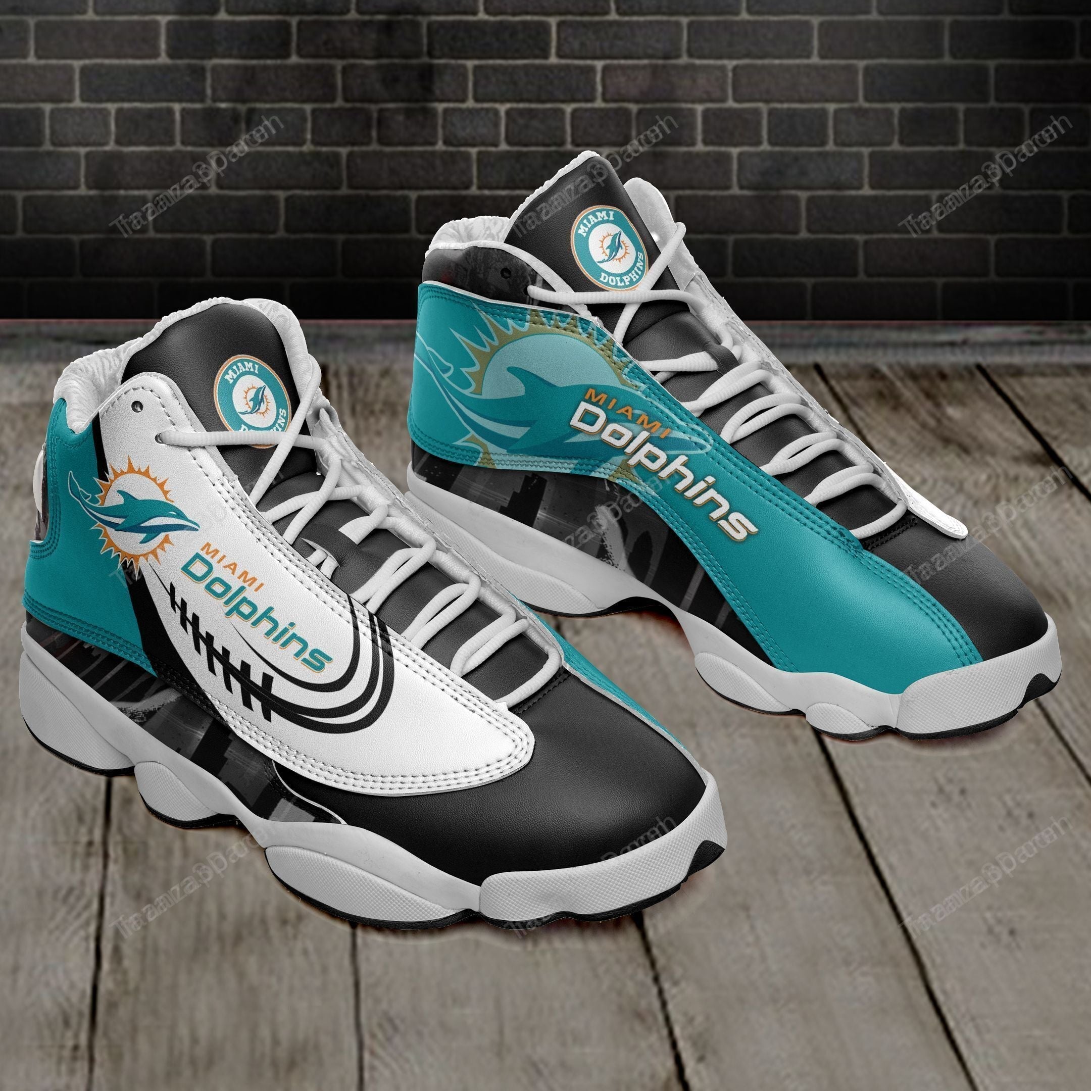 Ideafootwear Miami Dolphins AJ13 Sneakers Shoes For Men And Women 47